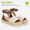 image:imageVepose Womens Platform Wedge Sandals Open Toe 23 Inch Espadrilles Dressy Comfortable Summer Vacation Trendy Ankle Strap Buckle Shoes Work Wedding 400AEspadrilles400anatural