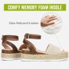 image:imageVepose Womens Platform Wedge Sandals Open Toe 23 Inch Espadrilles Dressy Comfortable Summer Vacation Trendy Ankle Strap Buckle Shoes Work Wedding 400AEspadrilles400anatural