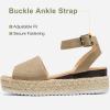 image:imageVepose Womens Platform Wedge Sandals Open Toe 23 Inch Espadrilles Dressy Comfortable Summer Vacation Trendy Ankle Strap Buckle Shoes Work Wedding 400AEspadrilles400anude Nubuck