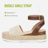 image:imageVepose Womens Platform Wedge Sandals Open Toe 23 Inch Espadrilles Dressy Comfortable Summer Vacation Trendy Ankle Strap Buckle Shoes Work Wedding 400AEspadrilles400anatural