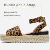 image:imageVepose Womens Platform Wedge Sandals Open Toe 23 Inch Espadrilles Dressy Comfortable Summer Vacation Trendy Ankle Strap Buckle Shoes Work Wedding 400ASummer Sandal400aleopard