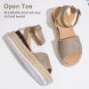image:imageVepose Womens Platform Wedge Sandals Open Toe 23 Inch Espadrilles Dressy Comfortable Summer Vacation Trendy Ankle Strap Buckle Shoes Work Wedding 400AEspadrilles400anude Nubuck
