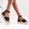 image:imageVepose Womens Platform Wedge Sandals Open Toe 23 Inch Espadrilles Dressy Comfortable Summer Vacation Trendy Ankle Strap Buckle Shoes Work Wedding 400AEspadrilles400ablack Nubuck