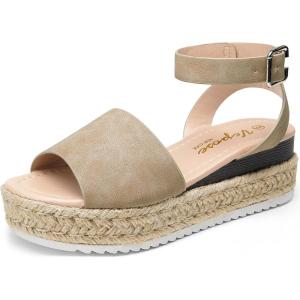 image:imageVepose Womens Platform Wedge Sandals Open Toe 23 Inch Espadrilles Dressy Comfortable Summer Vacation Trendy Ankle Strap Buckle Shoes Work Wedding 400AEspadrilles400anude Nubuck
