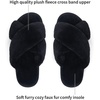 image:imageVepose Womens 801 Cross Band Slippers Soft Plush Furry Open Toe Fur Slides Fuzzy Fluffy Slip on House Shoes Indoor Outdoor SlippersCross Band801black