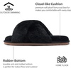 image:imageVepose Womens 801 Cross Band Slippers Soft Plush Furry Open Toe Fur Slides Fuzzy Fluffy Slip on House Shoes Indoor Outdoor SlippersCross Band801black