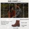 image:imageVepose Womens 916 Ankle Boots Combat Lace up Short Booties with Inside ZipperCognac
