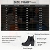image:imageVepose Womens Ankle Chunky Heeled Boots Platform Chelsea Retro Short 999 Booties with ZipperBlackleather