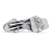 image:imageVepose Womens Kitten Heels Sparkly Rhinestone Cluster Ankle Strap Sandals Comfortable Approx 3 Inch Low Heel Open Square Toe Dressy Prom Wedding Party Shoes 6119Silver Pu
