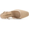 image:imageVepose Womens Mesh Raffia Slingback Pumps  Approx 3 Inch Chunky Block Heel Comfortable Soft Square Closed Toe Dress Shoes for Business Casual Office Work WeddingNude Pu