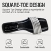 image:imageVepose Womens Rhinestone Heeled Sandals  Approx 2 Inch Low Chunky Heel Slip On 6109 Mules Square Open Toe Dressy Double Band Slides for Wedding Party Daily WearBlack Rhinestone