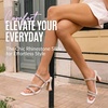 image:imageVepose Womens Rhinestone Strappy Heeled Sandals 35 Inch Chunky Block Flared Heels Slip On Square Open Toe  Comfortable Prom Wedding Guest Dressy Shoes 6125White
