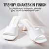 image:imageVepose Womens Single Band Heeled Sandals Slip On Square Open Toe Mules  Approx 3 Inch Rectangular Slim Block Heels Dressy Wedding Guest Prom Business Casual 6105 ShoesWhite