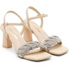 image:imageVepose Womens Sparkly Band Heeled Sandals Rhinestone Square Open Toe  Approx 3 Inch Chunky Block Heels for Wedding Guest Prom Graduation Evening Daily Wear 6123 Heels for WomenNude Woven