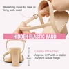 image:imageVepose Womens Sparkly Band Heeled Sandals Rhinestone Square Open Toe  Approx 3 Inch Chunky Block Heels for Wedding Guest Prom Graduation Evening Daily Wear 6123 Heels for WomenNude