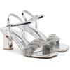 image:imageVepose Womens Sparkly Band Heeled Sandals Rhinestone Square Open Toe  Approx 3 Inch Chunky Block Heels for Wedding Guest Prom Graduation Evening Daily Wear 6123 Heels for WomenSilver Pu