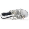 image:imageVepose Womens Sparkly Chunky Block Heels  Comfortable Square Toe Slip On Rhinestone Strappy 3 Inch Shoes for Wedding Prom Formal Dressy Casual Daily Wear 6122Silver Pu
