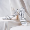 image:imageVepose Womens Strappy Heeled Sandals Rhinestone Square Open Toe Bridal Shoes 28 Inch Small Chunky Block Heels Ankle Strap Dressy Sandals for Daily Wear Prom Wedding 6117Silver Pu