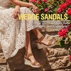 image:imageVepose Womens Wedge Sandals Platform Espadrilles Open Toe Ankle Strap Comfortable Dressy Summer Shoes for Daily Travel Casual 881Brown