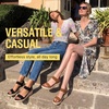 image:imageVepose Womens Wedge Sandals Platform Espadrilles Open Toe Ankle Strap Comfortable Dressy Summer Shoes for Daily Travel Casual 881Brown