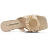 image:imageVepose Womens Woven Raffia Boho Floral Kitten Heeled Sandals 2 Inch Flared Low Heel Slip On Mules Square Open Toe Dressy Shoes for Wedding Guest Casual Travel 6101Beige
