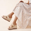 image:imageVepose Womens Woven Raffia Platform Wedge Sandals  Approx 4 Inch Espadrille Heels Square Open Toe Dressy Rhinestone Double Buckle Slipon Shoes for Casual Vacation Wedding 8802Natural Raffia