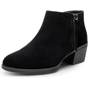 image:imageVepose Womens Suede Leather Ankle BootsBlack9002