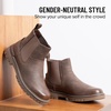 image:imageVepose Womens Chelsea Boots 9519 Slip on Platform Chunky Heel Round Toe Ankle Boot with Elastic BandChelsea Boots9519coffee