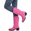 image:imageVepose Womens Cowboy Boots 9801 Western Cowgirl Round Toe Mid Calf Boots for WomenVintage Cowboy9801pink