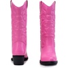 image:imageVepose Womens Cowboy Boots 9801 Western Cowgirl Round Toe Mid Calf Boots for WomenVintage Cowboy9801pink