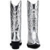 image:imageVepose Womens Cowboy Boots 9801 Western Cowgirl Round Toe Mid Calf Boots for WomenVintage Cowboy9801silver