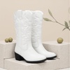 image:imageVepose Womens Cowboy Boots 9801 Western Cowgirl Round Toe Mid Calf Boots for WomenVintage Cowboy9801white