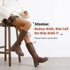 image:imageVepose Womens 953 Knee High Combat Boots Chunky Platform Heel Lace Up Gothic Punk Work Boots for Dresses and JeansCoffee