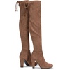 image:imageVepose Womens Aria Thigh High Over the Knee Boots Cute Suede Long Boots with High Heel and Inner ZipperMocha Coffee Brown