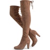 image:imageVepose Womens Aria Thigh High Over the Knee Boots Cute Suede Long Boots with High Heel and Inner ZipperMocha Coffee Brown