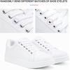 image:imageVepose Womens LaceUp Walking Sneakers Casual Low Top Shoes 8003  Memory foam round toe and rubber sole in a dressy lowtop style for casual travel and office wearAwhite8003