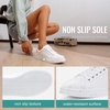 image:imageVepose Womens LaceUp Walking Sneakers Casual Low Top Shoes 8003  Memory foam round toe and rubber sole in a dressy lowtop style for casual travel and office wearAwhite Pink8003