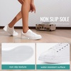 image:imageVepose Womens LaceUp Walking Sneakers Casual Low Top Shoes 8003  Memory foam round toe and rubber sole in a dressy lowtop style for casual travel and office wearAwhite8003