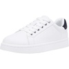 image:imageVepose Womens LaceUp Walking Sneakers Casual Low Top Shoes 8003  Memory foam round toe and rubber sole in a dressy lowtop style for casual travel and office wearWhite Black