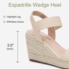 image:imageVepose Womens Open Toe Espadrille Wedge Sandals with Ankle Strap 881  Dressy casual slip on platform strappy sandals  cute casual summer shoes styling for daily weddings travelNudepu