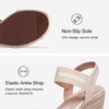 image:imageVepose Womens Open Toe Espadrille Wedge Sandals with Ankle Strap 881  Dressy casual slip on platform strappy sandals  cute casual summer shoes styling for daily weddings travelNude