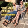 image:imageVepose Womens Open Toe Espadrille Wedge Sandals with Ankle Strap 881  Dressy casual slip on platform strappy sandals  cute casual summer shoes styling for daily weddings travelBrown