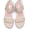 image:imageVepose Womens Open Toe Espadrille Wedge Sandals with Ankle Strap 881  Dressy casual slip on platform strappy sandals  cute casual summer shoes styling for daily weddings travelNude