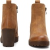 image:imageVepose Womens Platform Chelsea Ankle Boots Chunky Block Heel Booties  Side elastic Inside zipper Lug sole Round toe Steady platform feel Comfort Casual Jeans Dresses OfficeYellow Brown