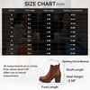 image:imageVepose Womens Platform Chelsea Ankle Boots Chunky Block Heel Booties  Side elastic Inside zipper Lug sole Round toe Steady platform feel Comfort Casual Jeans Dresses OfficeCognac