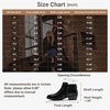 image:imageVepose Womens Short Ankle Boots Low Heel Western Cutout Perforated BootiesElegant Black Leather
