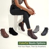 image:imageVepose Womens Short Ankle Boots Low Heel Western Cutout Perforated BootiesElegant Grey