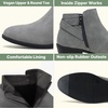 image:imageVepose Womens Short Ankle Boots Low Heel Western Cutout Perforated BootiesElegant Grey