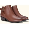 image:imageVepose Womens Short Ankle Boots Low Heel Western Cutout Perforated BootiesElegant Mocha Brown