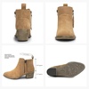 image:imageVepose Womens Suede Leather Ankle BootsCurved Brown